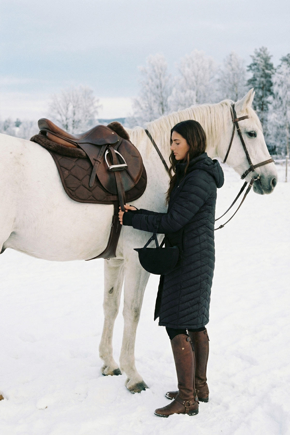 Veste Ingrid Light longue, noire 2/7