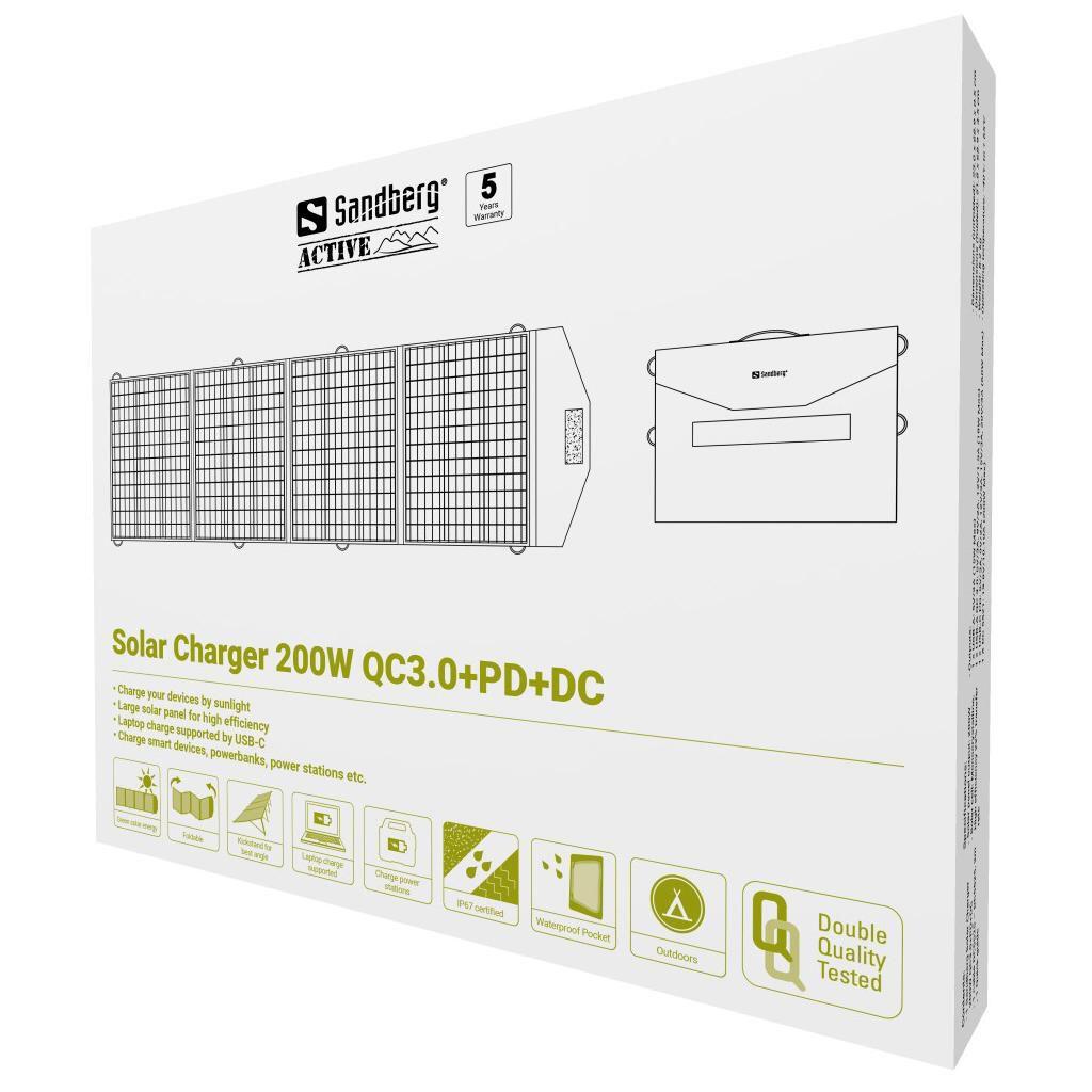 SANDBERG Solar Charger 200W opvouwbaar met USB-C PD 7/7