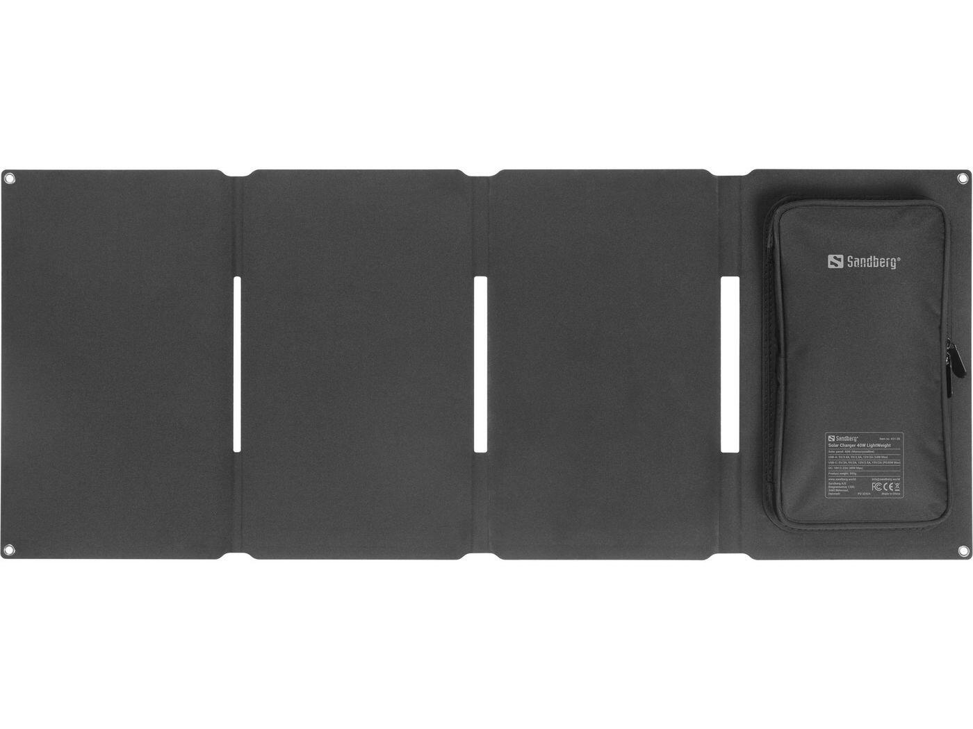 SANDBERG Chargeur Solaire 40W pliable et léger 5/7