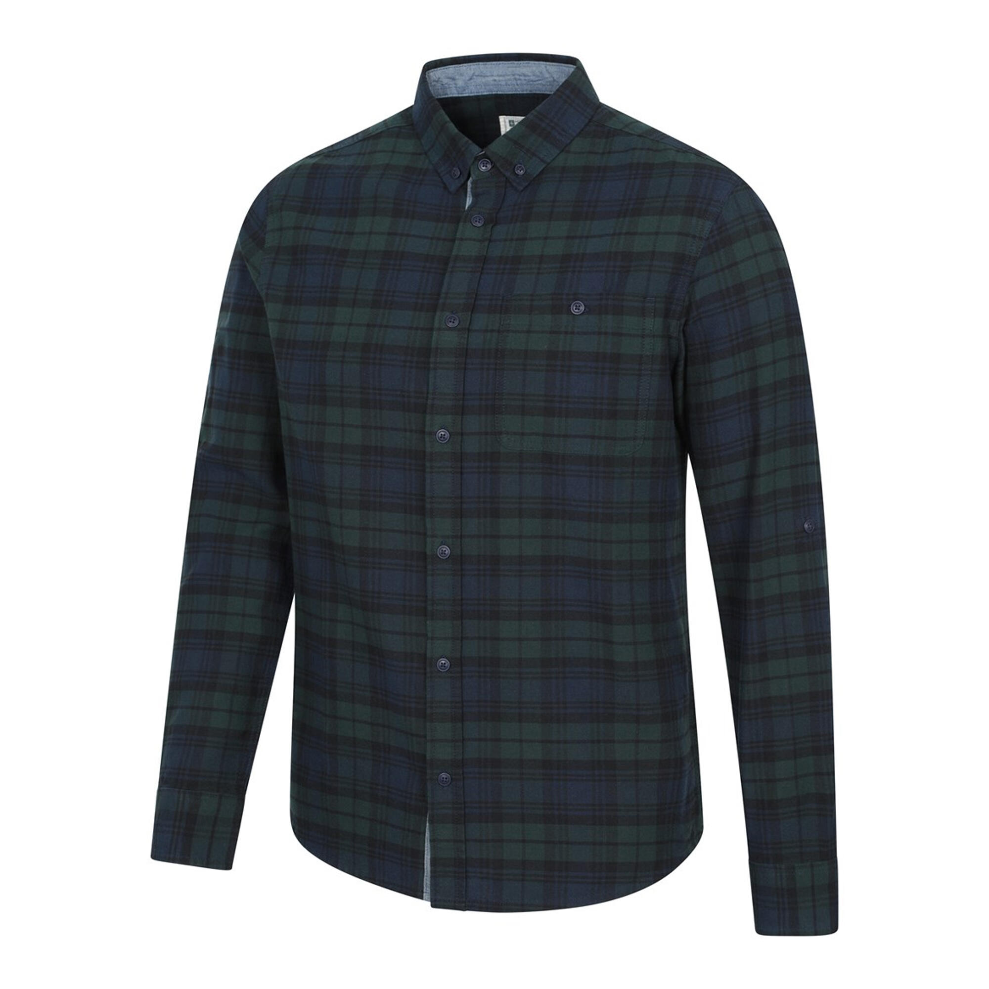 Camicia A Quadri Uomo Mountain Warehouse Driftwood Blu 3/4
