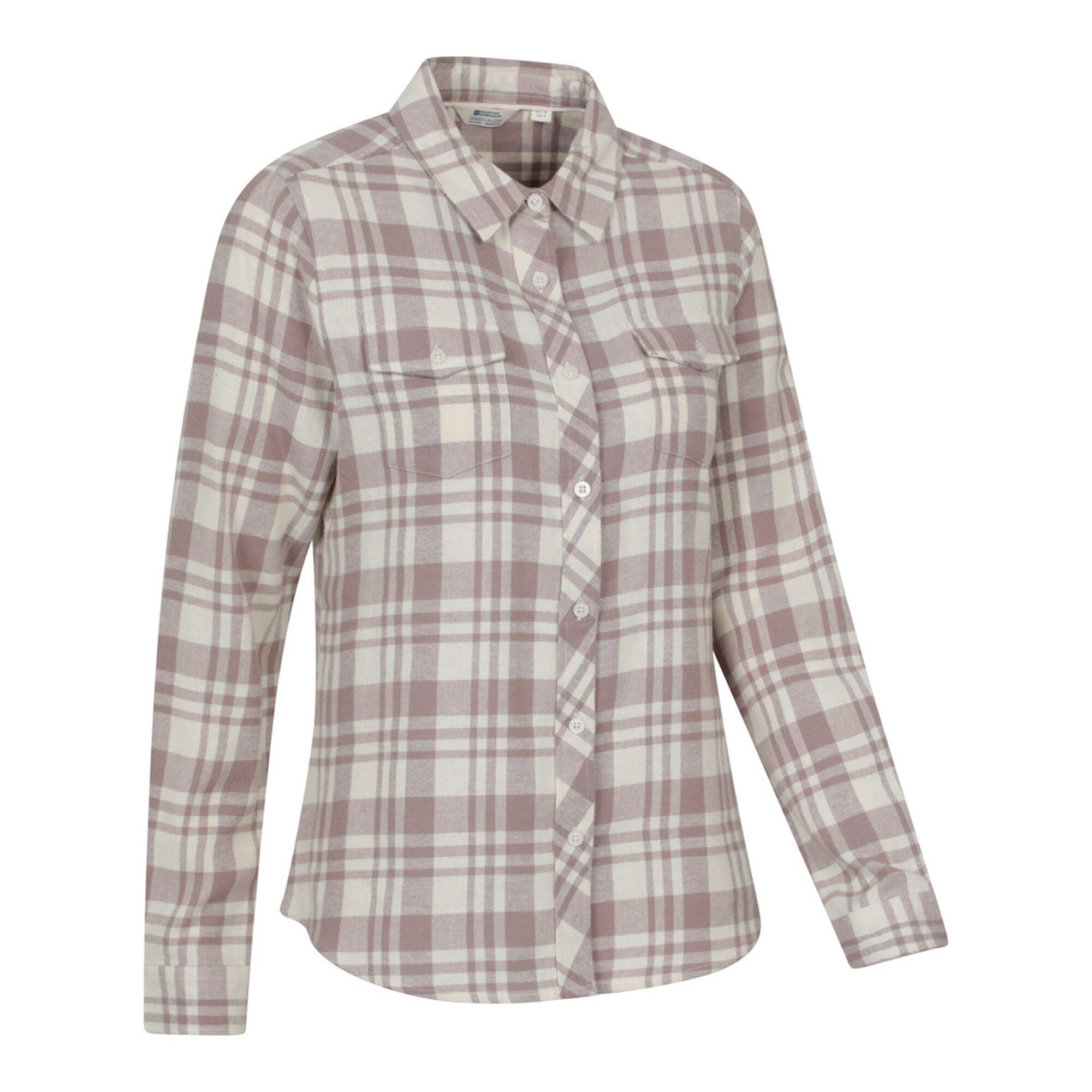 Womens/Ladies Willow Flannel Shirt (Beige) 4/4