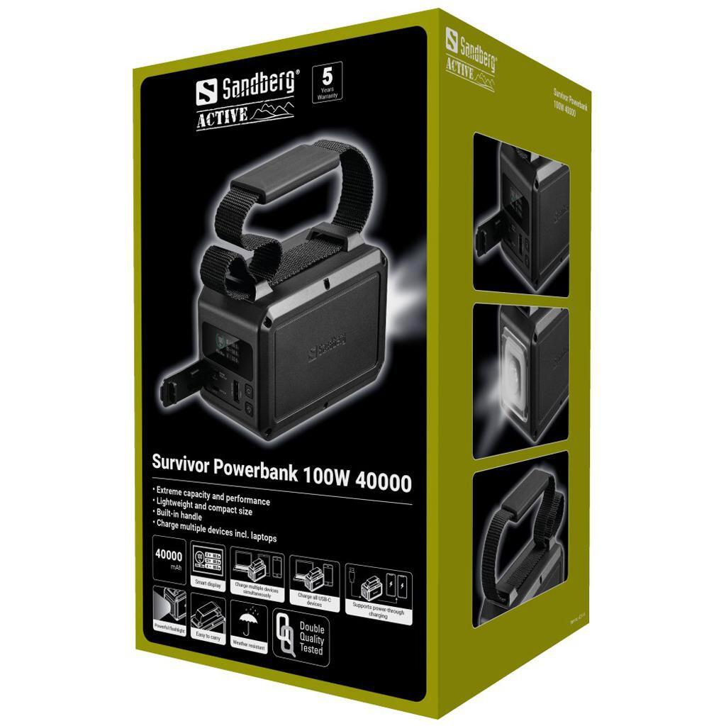 SANDBERG Survivor Powerbank 40000 mAh 100W 4/4