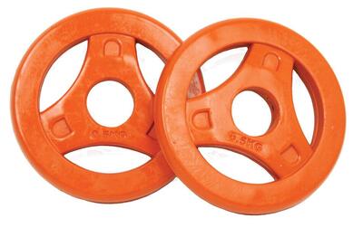 Aerobic halterschijven - halter gewichten - 30mm - oranje