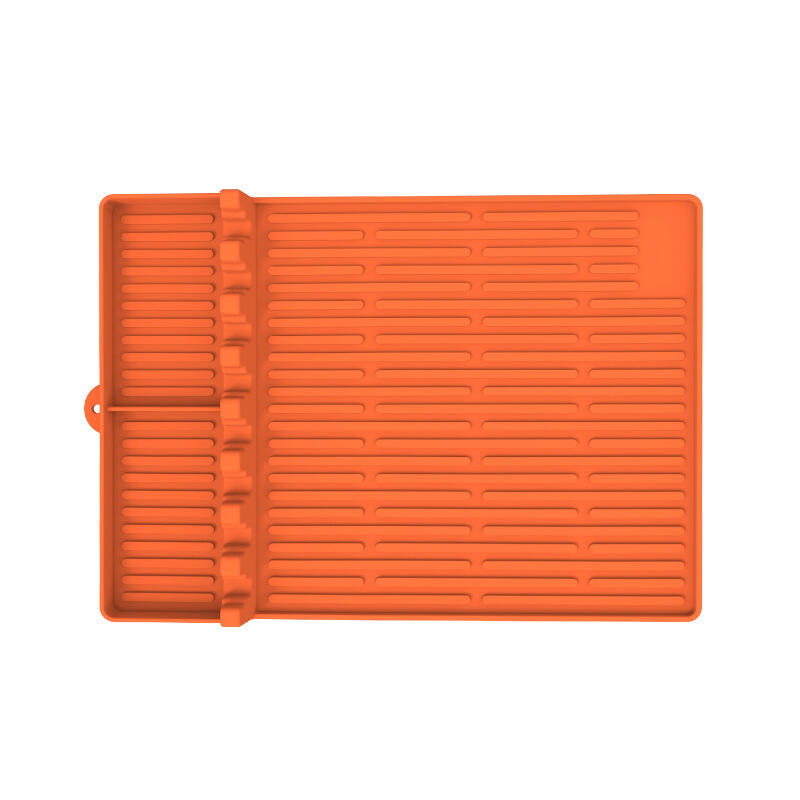 Orange Silicone BBQ Grilling Mat Heat Resistant