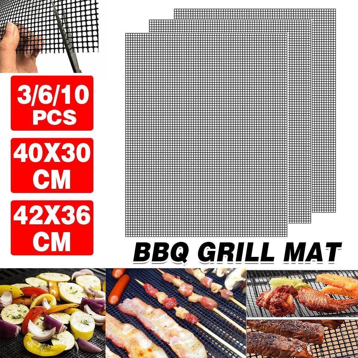 3PCS Non-Stick BBQ Grill Mat Mesh Liner