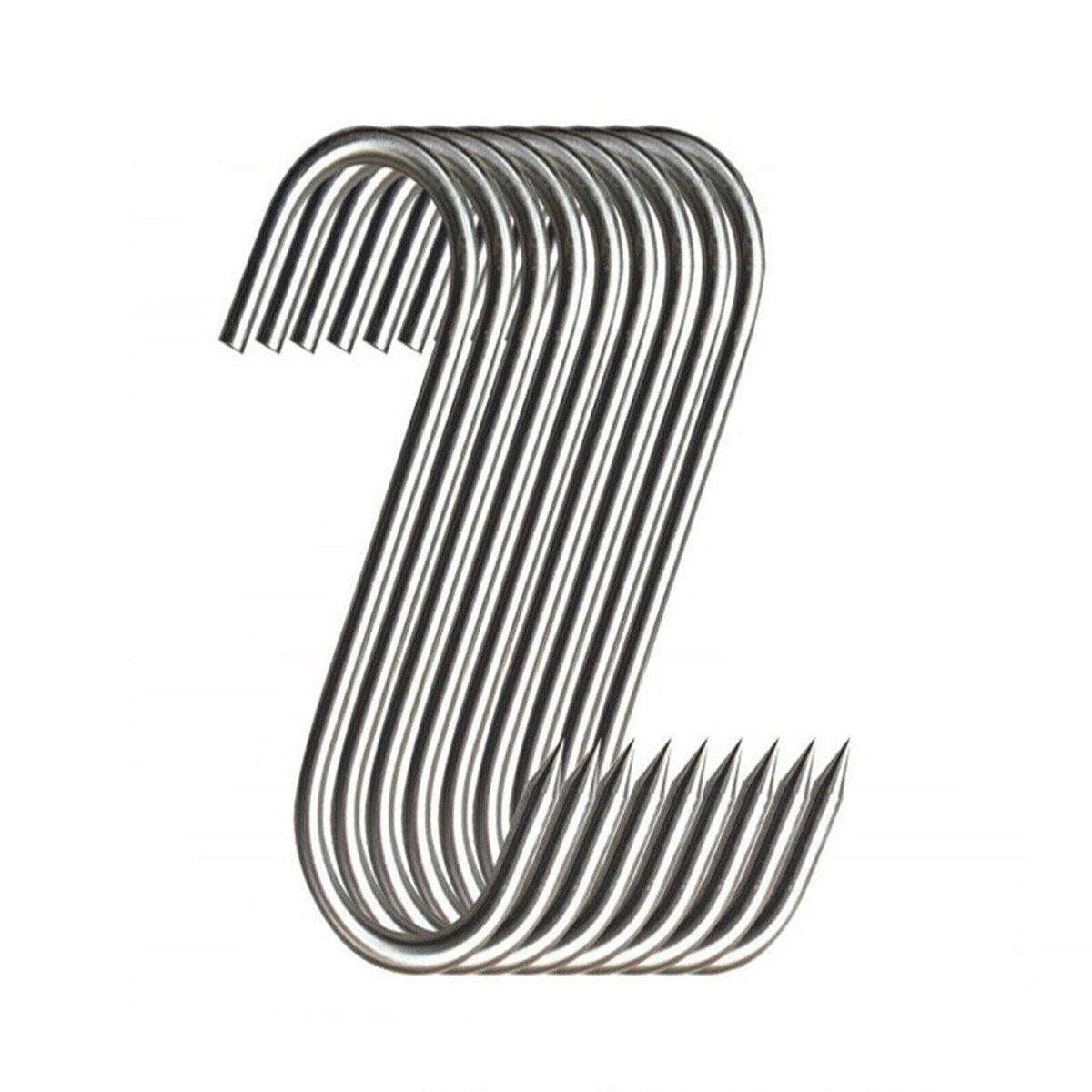 10PCS Stainless Steel S Meat Hooks