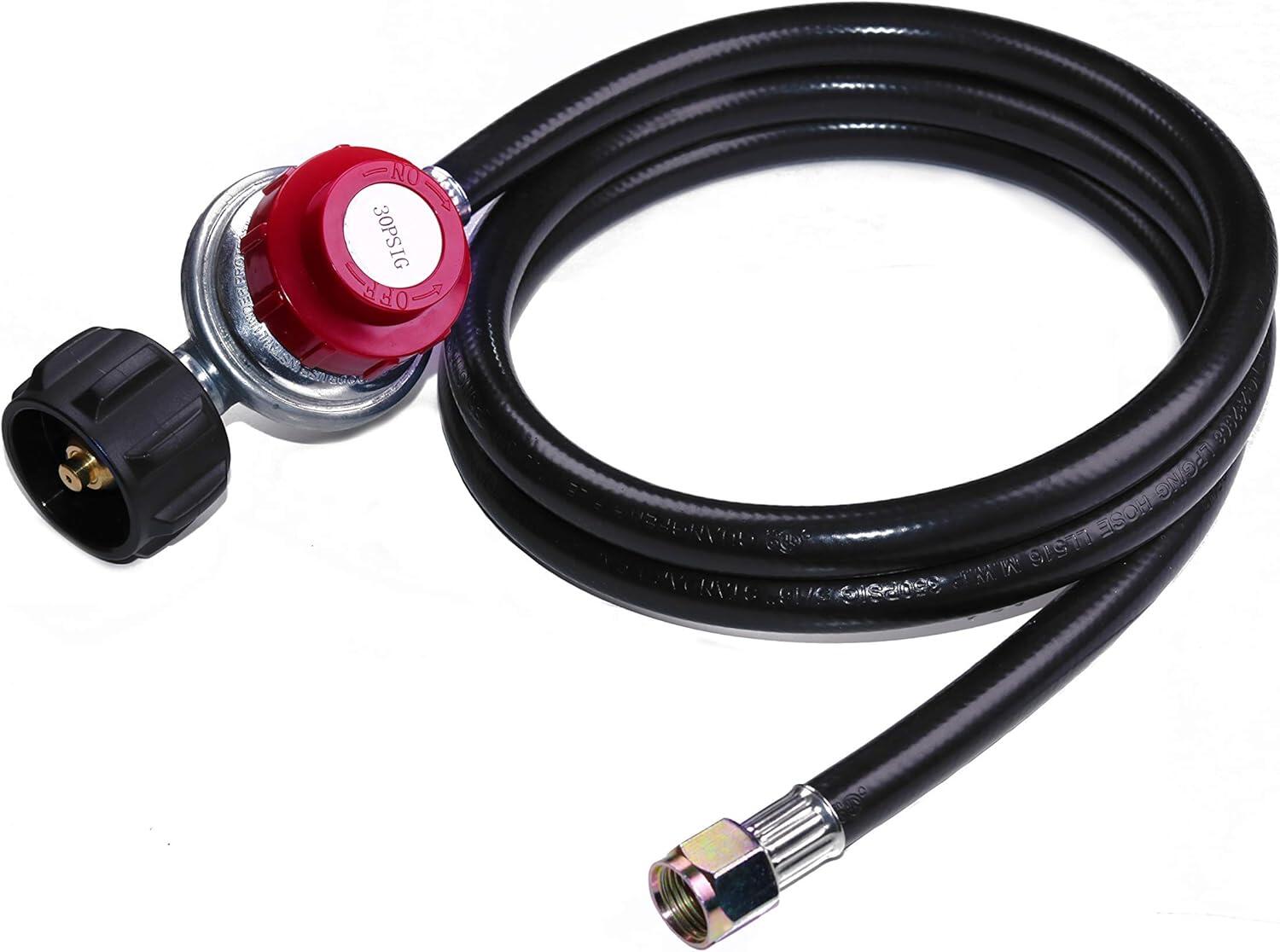 0–30 PSI Adjustable Propane Regulator with Hose