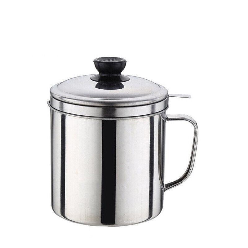 1.8L Stainless Steel Oil Filter Pot with Strainer