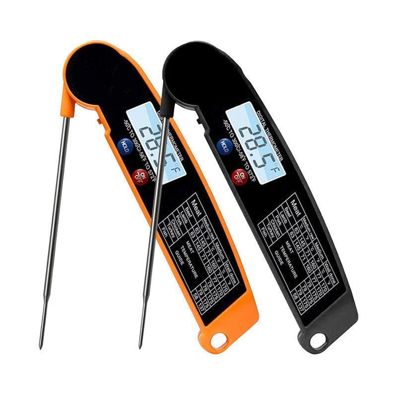Foldable Digital Thermometer Probe Temperature  - Orange