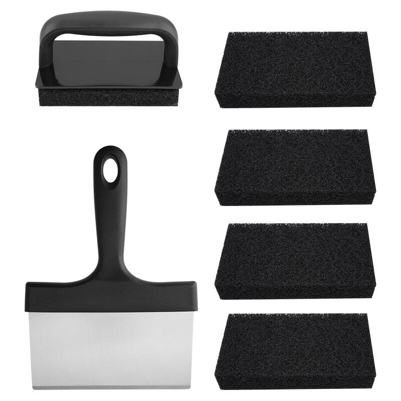 Stainless Steel BBQ Griddle Grill Cleaning Tool Set