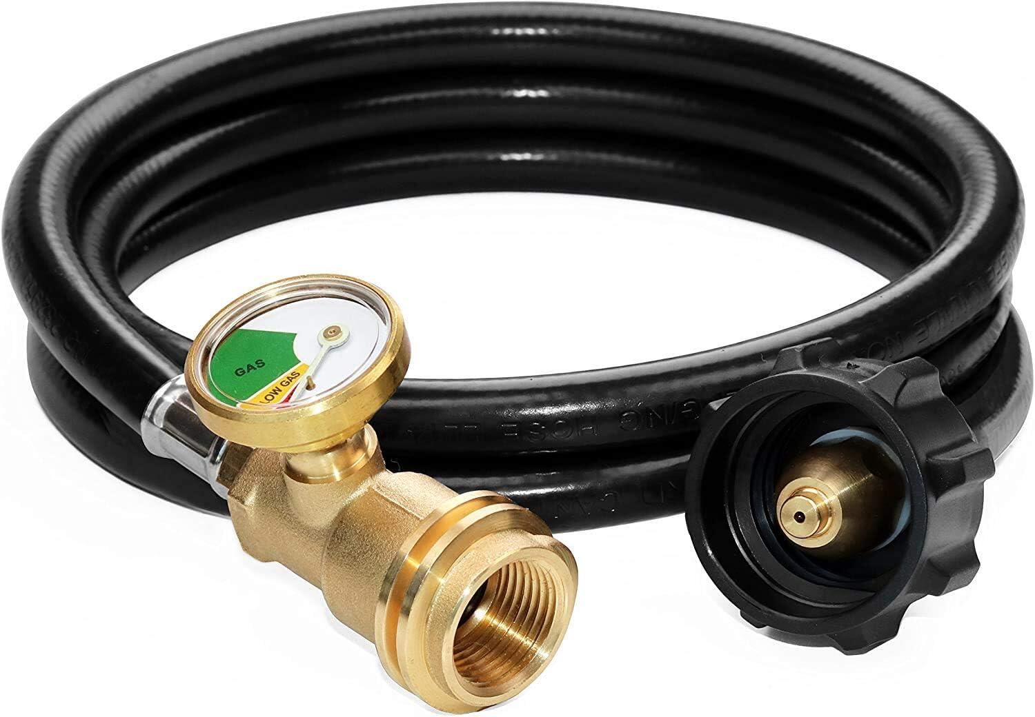 5ft Propane Extension Hose with Gauge