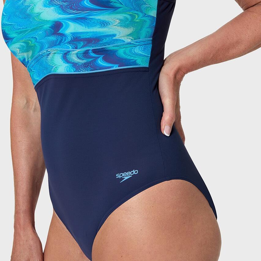 Fato de banho modelador Speedo Sprint Contour Eclipse marinho/azul 6/7