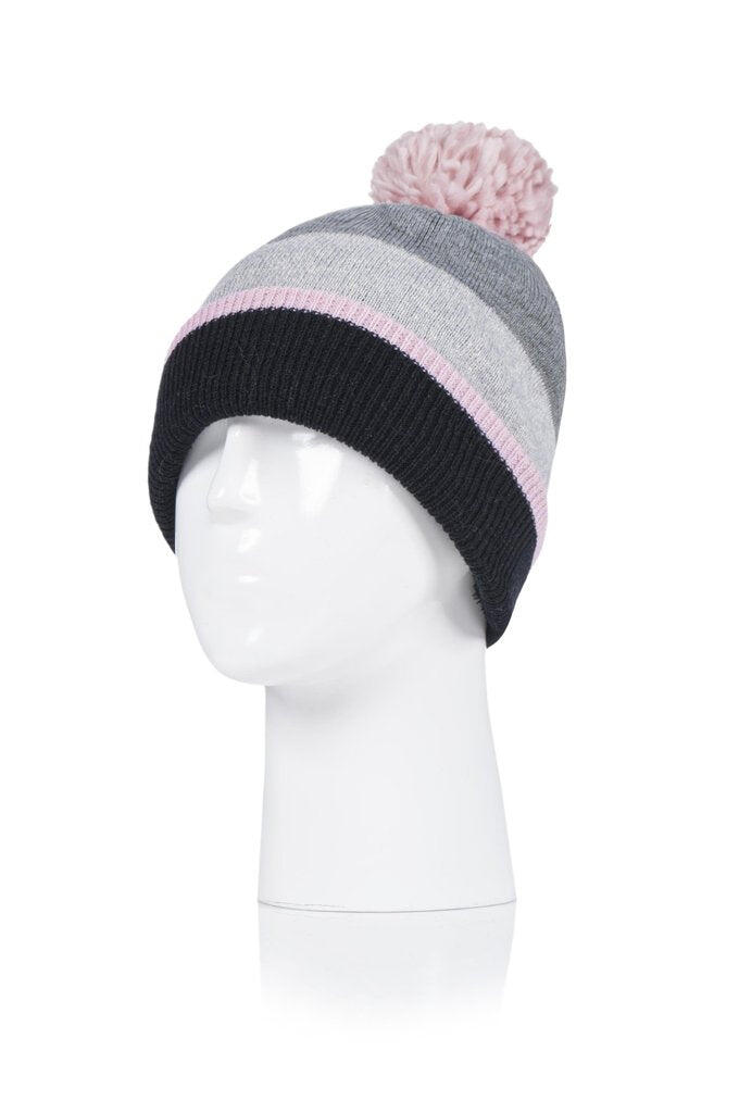 HEAT HOLDERS Snow Sport Pom Pom Thermal Beanie - Womens