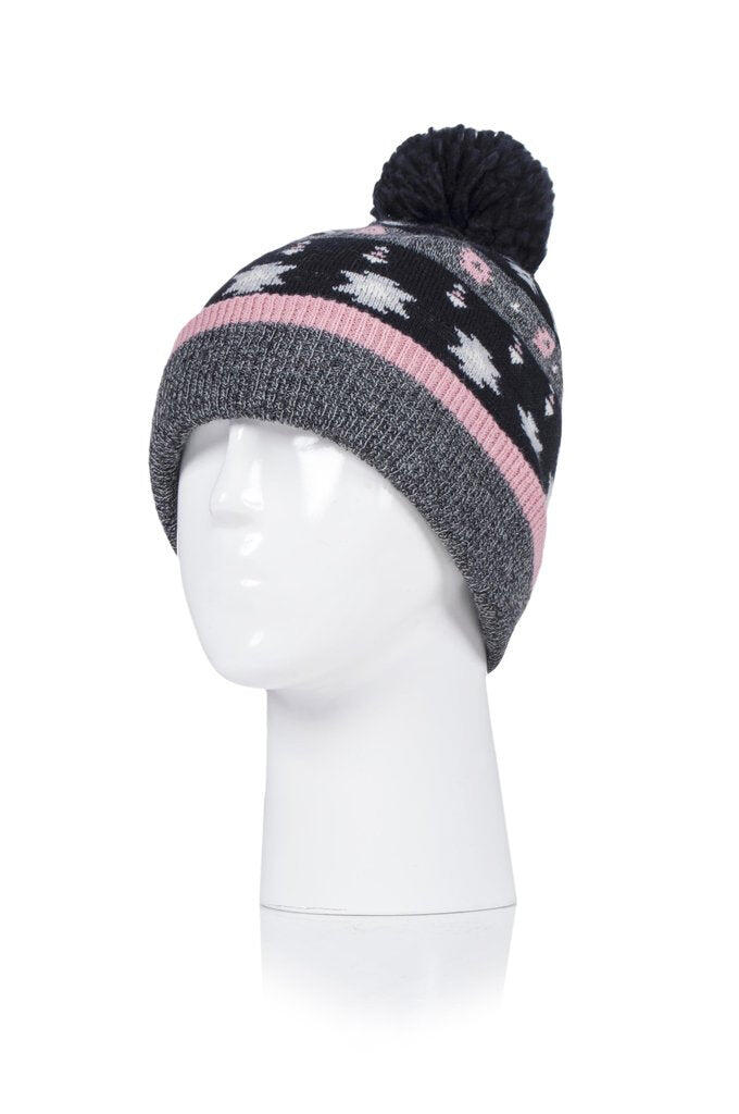HEAT HOLDERS Snow Sport Pom Pom Thermal Beanie - Womens
