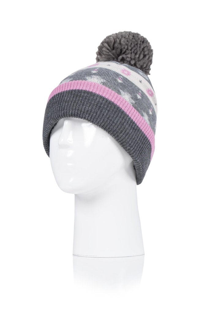 HEAT HOLDERS Snow Sport Pom Pom Thermal Beanie - Womens