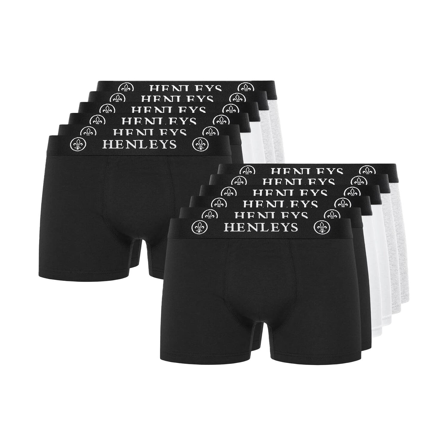 Henleys Mens Century Boxer Shorts (Pack of 12)