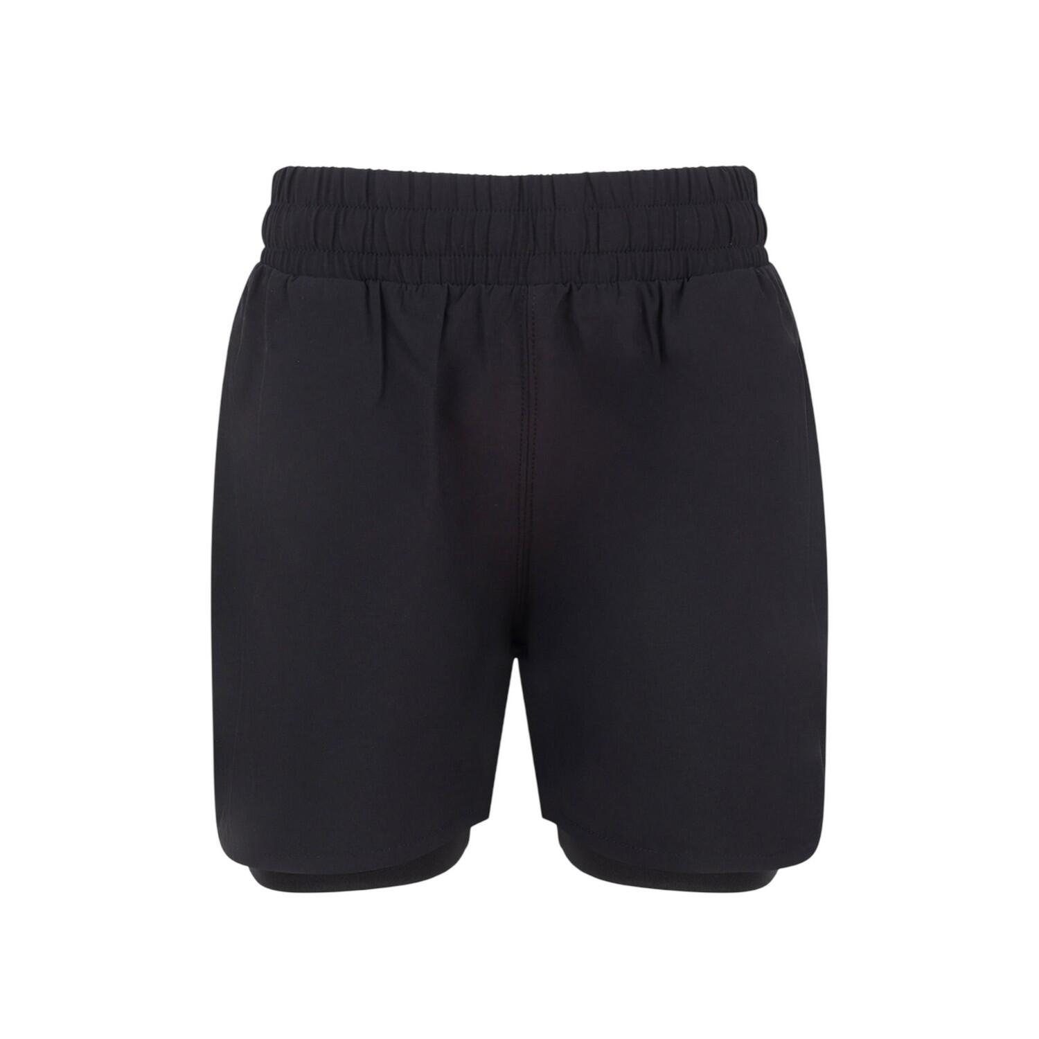Tombo Childrens/Kids Double Layer Sports Shorts