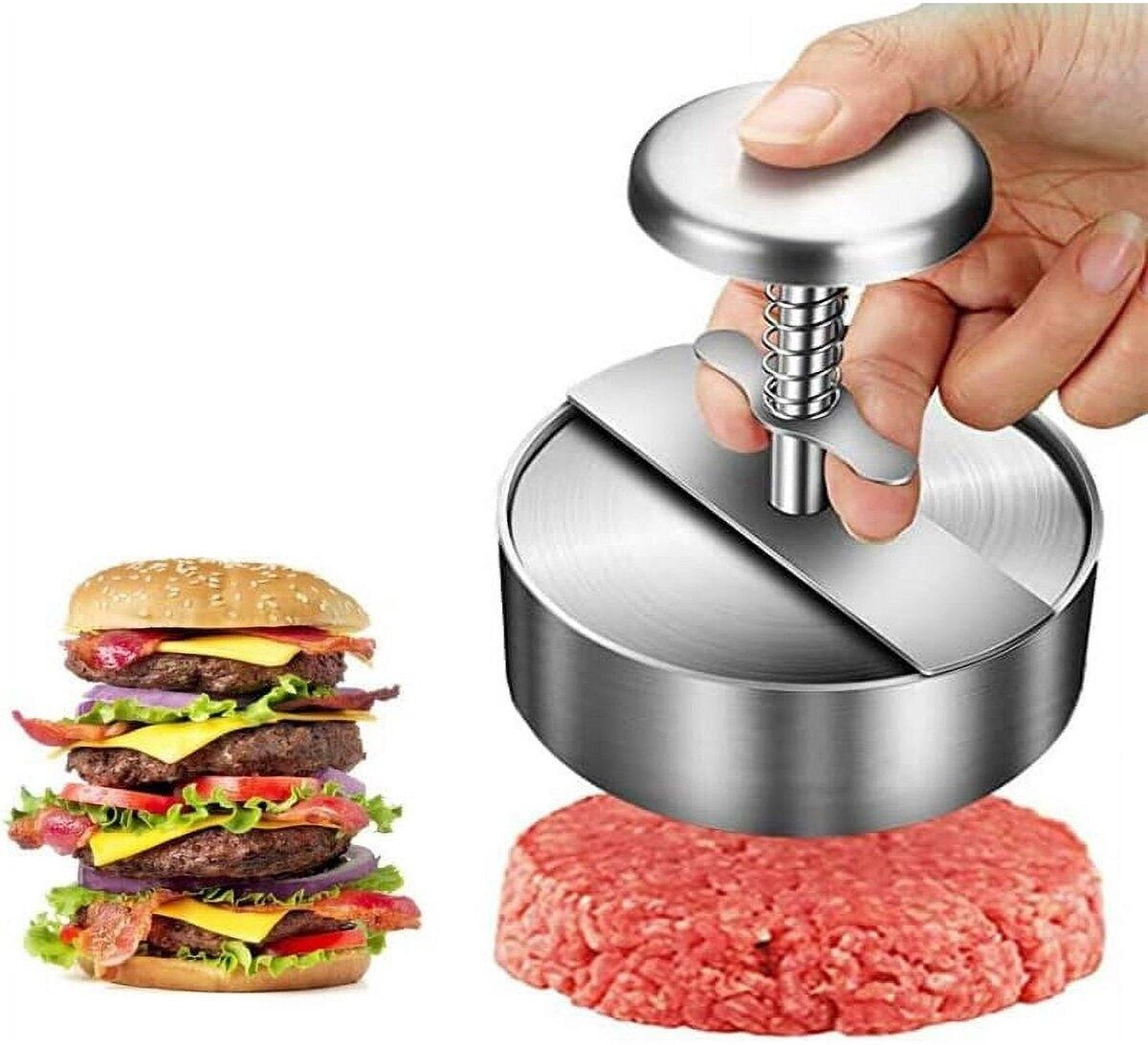 Round Stainless Steel Non-Stick Hamburger Press  - Patty Mold
