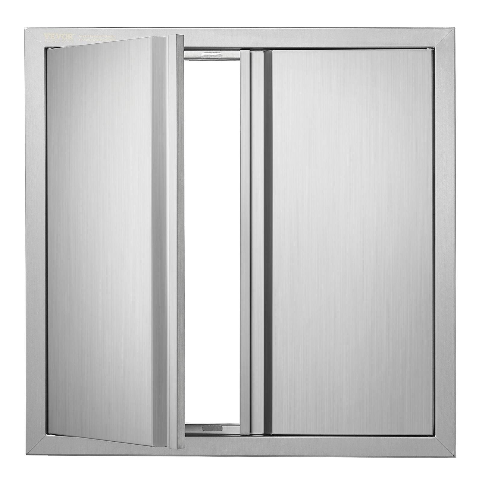 BBQ Double Outdoor Kitchen Access Door Stainless Steel