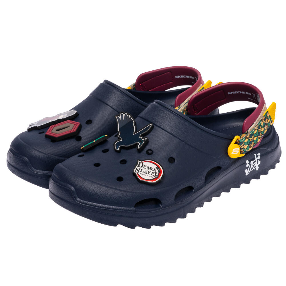 SKECHERS 男鞋休閒系列涼拖鞋鬼滅之刃聯名款-富岡義勇款(802032NVY)