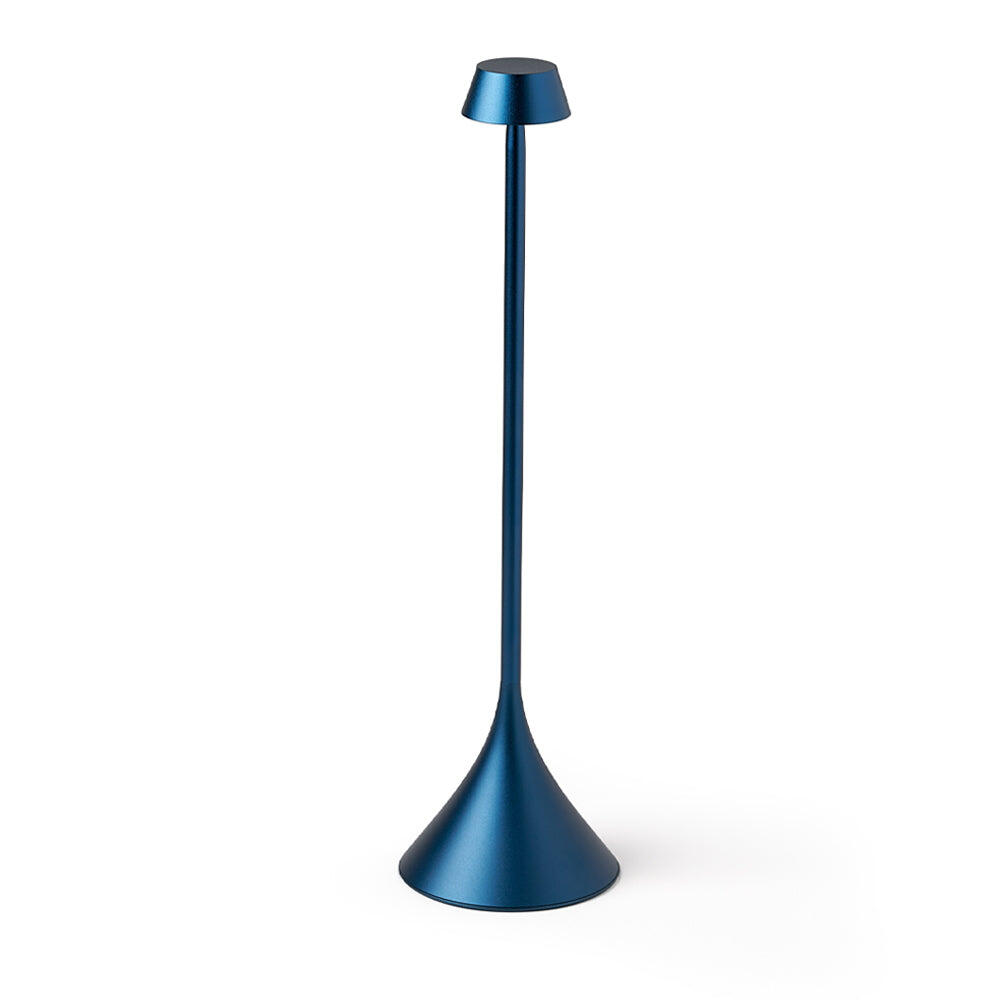 Lexon Steli Shade Table Lamp, Rechargeable, 9 LED Colours, Blue