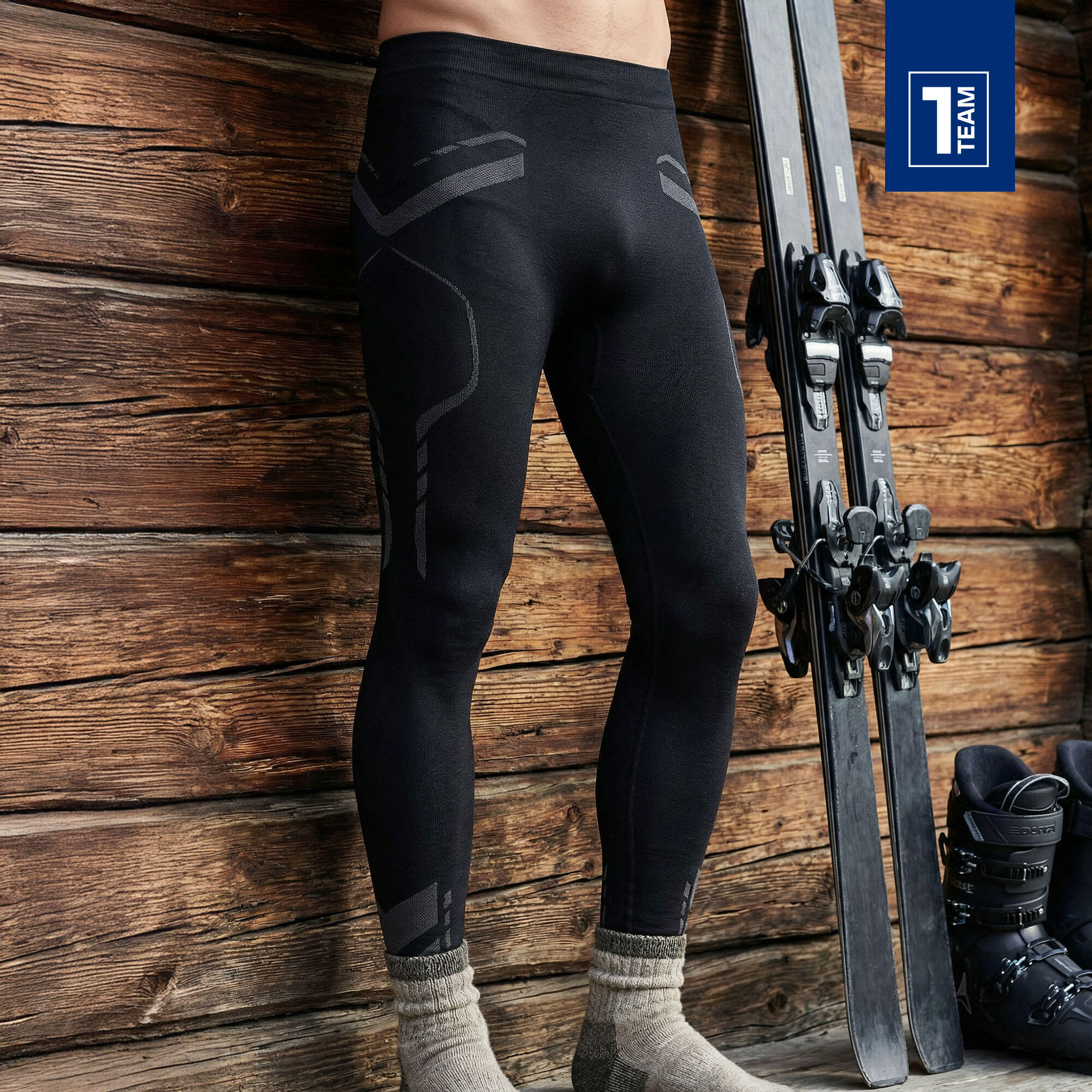 Pantalones térmicos para hombre OneTeam ACHILL BAMBOO THERMO LIGHT PLUS sin 7/7