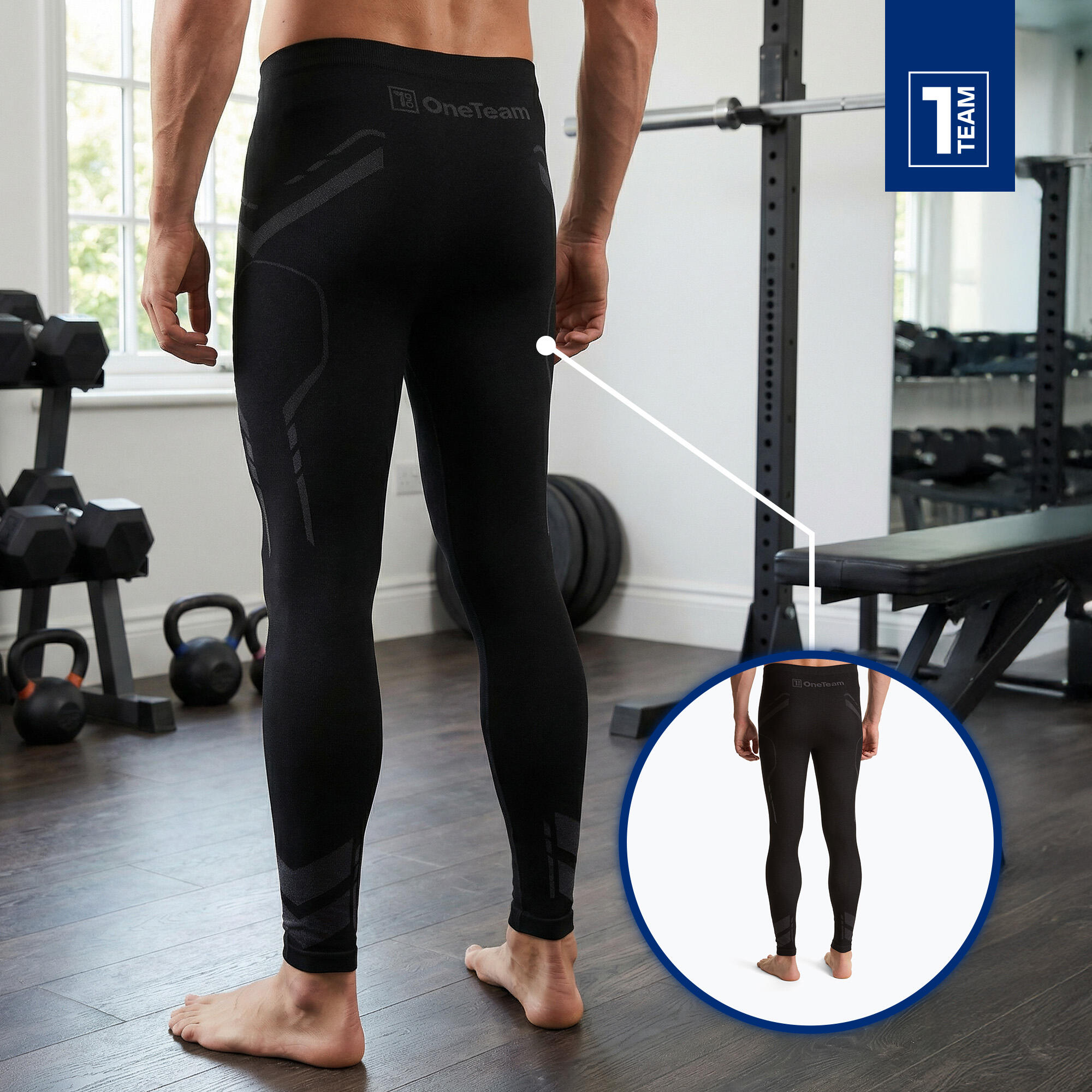 Pantalones térmicos para hombre OneTeam ACHILL BAMBOO THERMO LIGHT PLUS sin 4/7