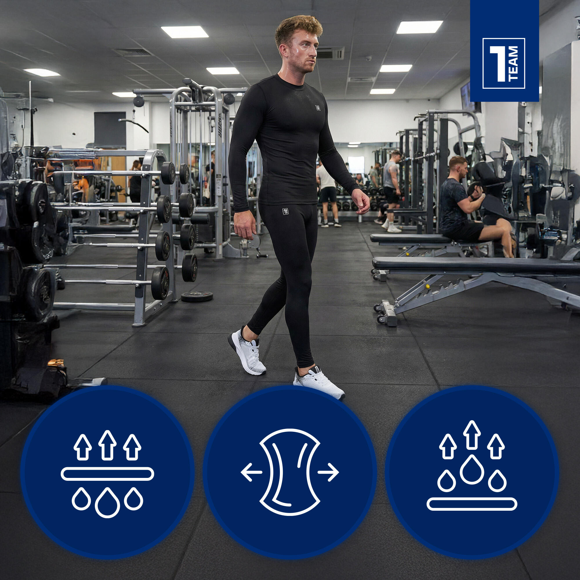 Pantalon thermique OneTeam GOAL DRY PLUS BOTTOM 6/7