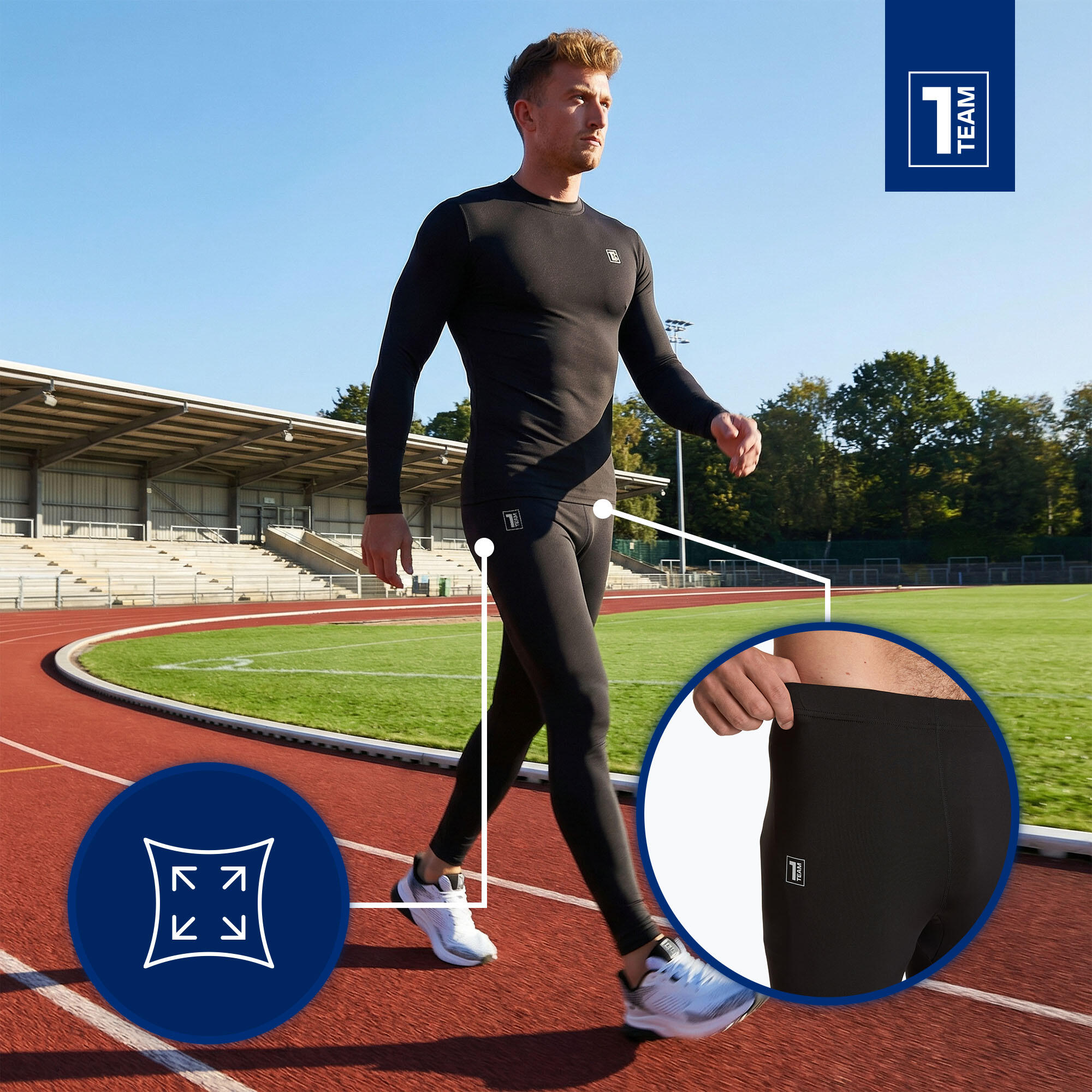 Pantalon thermique OneTeam GOAL DRY PLUS BOTTOM 3/7