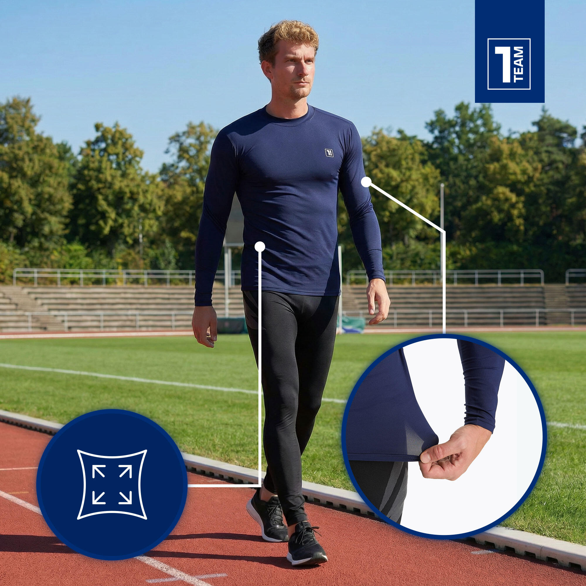 Maglia termica a maniche lunghe OneTeam GOAL DRY PLUS 3/7