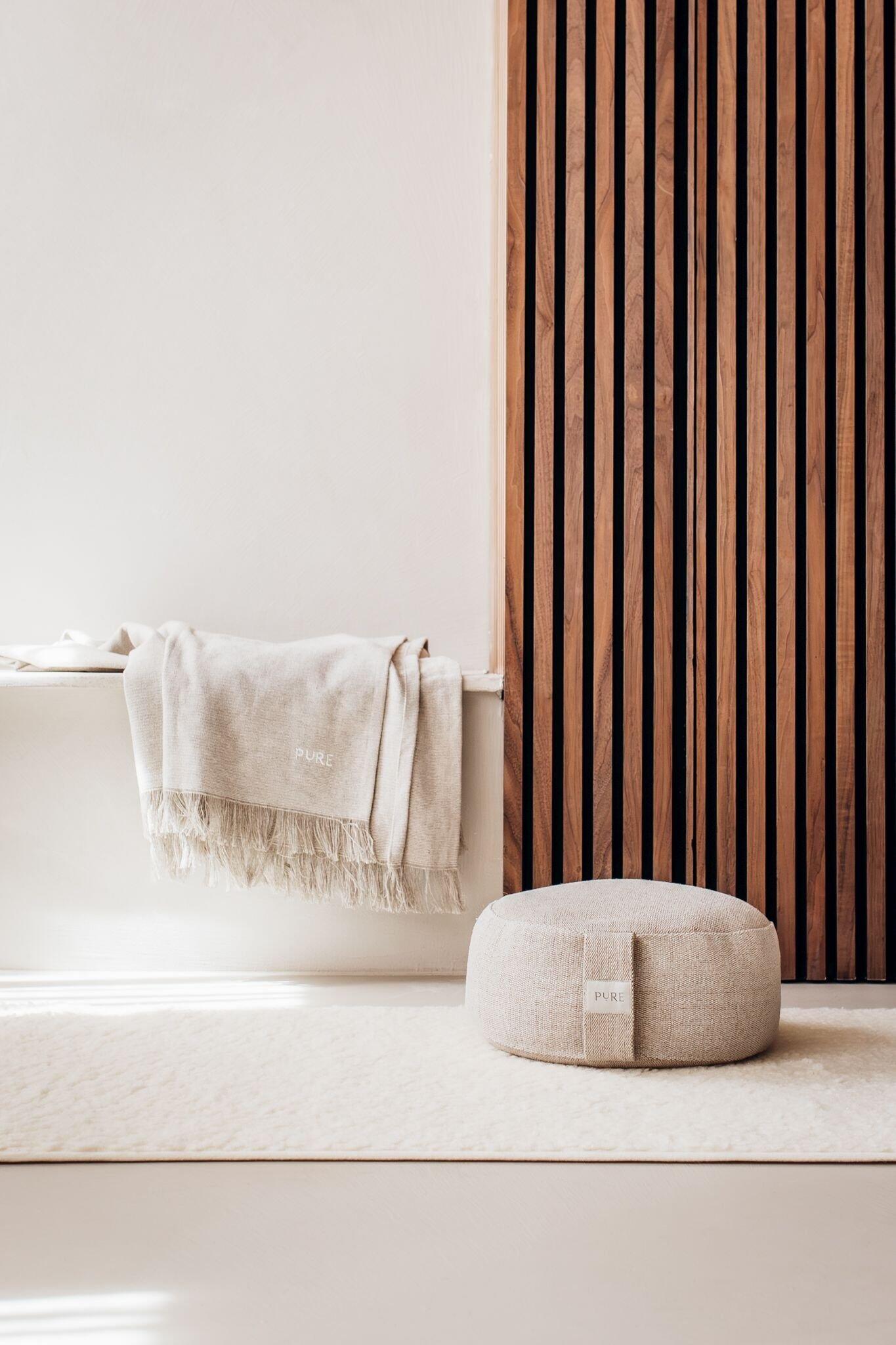 Meditatiekussen eco jute naturel rond - Pure 5/5