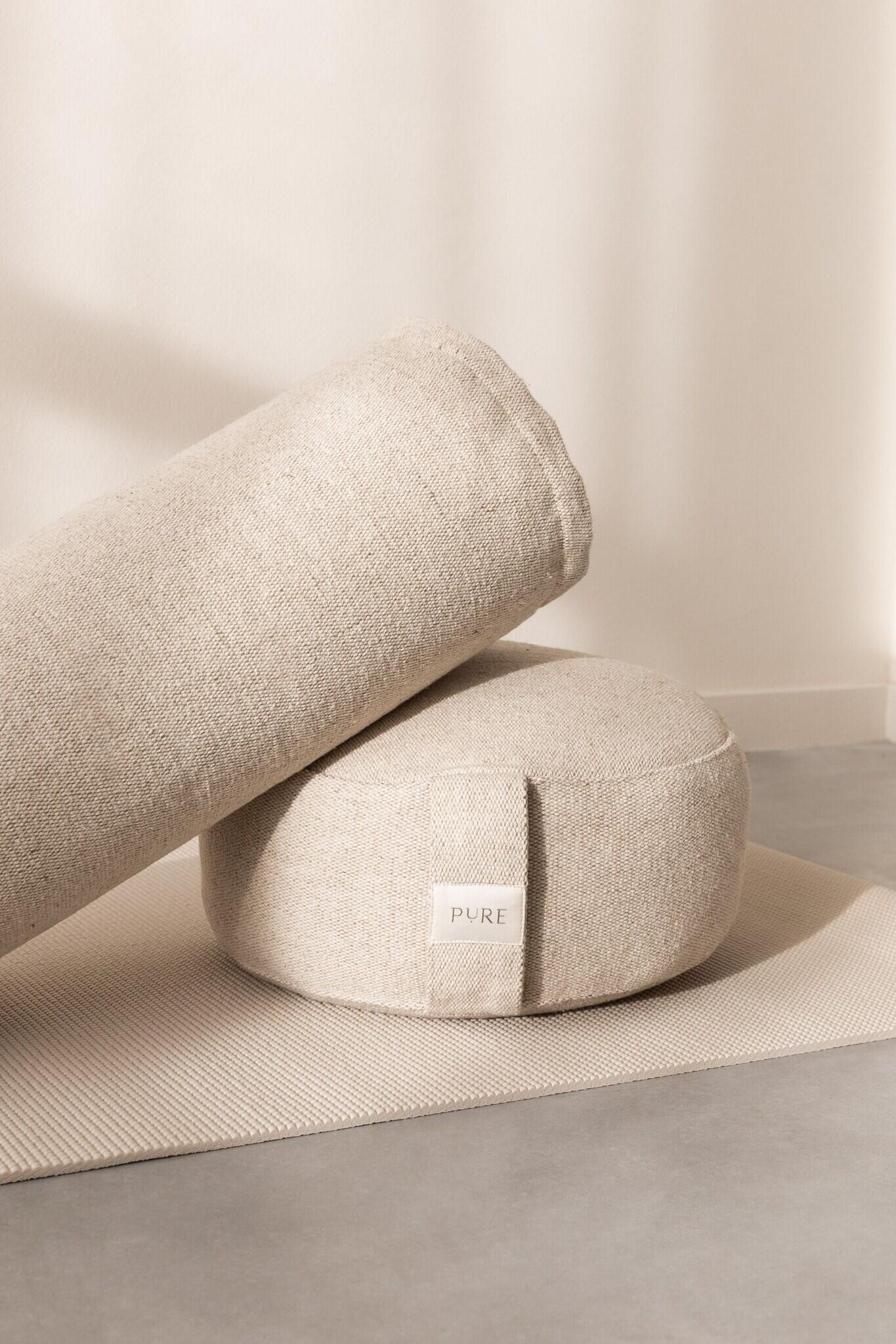Meditatiekussen eco jute naturel rond - Pure 4/5