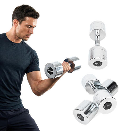 Manubri cromati XTREXO 2x10 kg