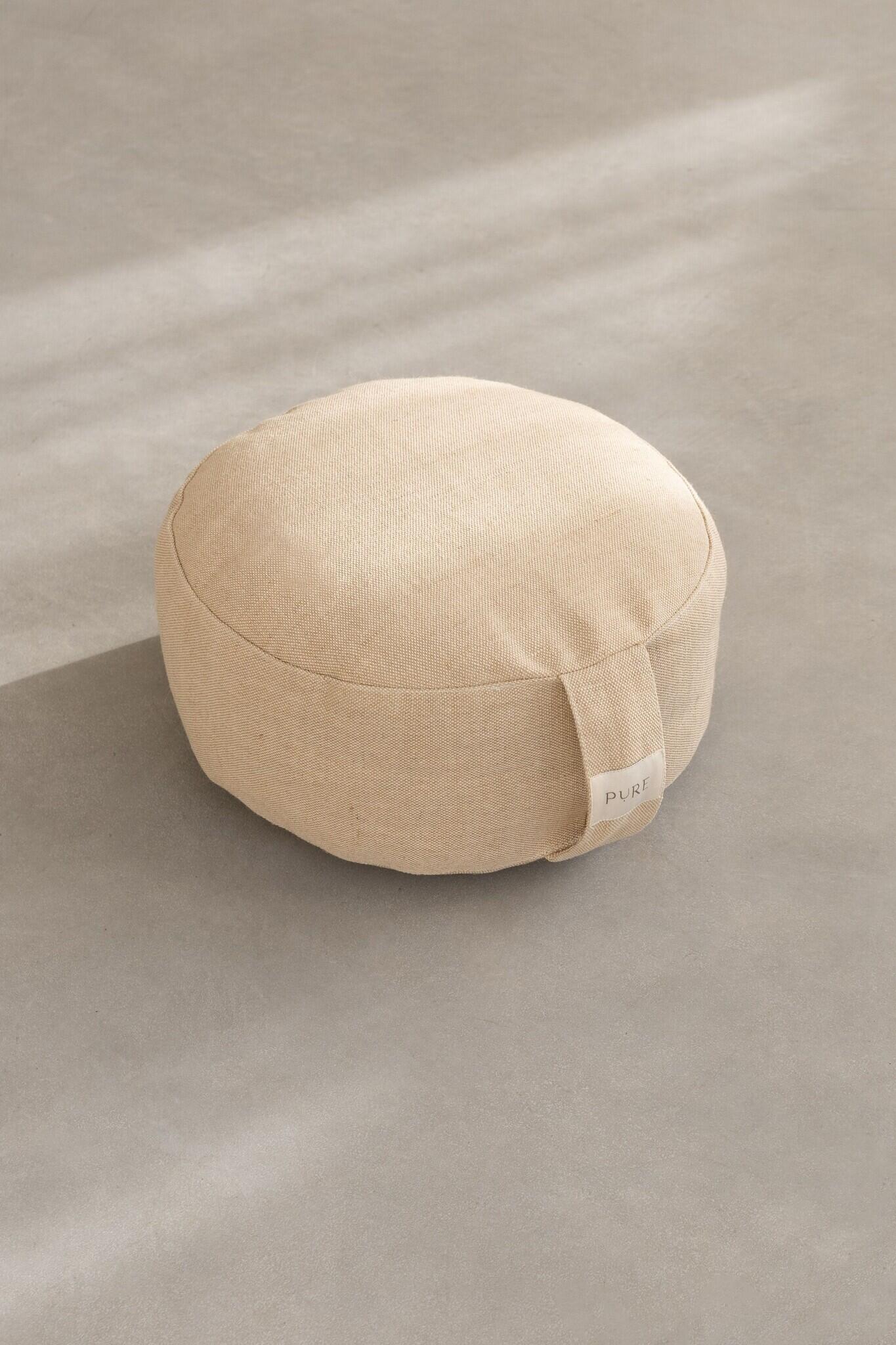 Meditatiekussen eco jute bruin rond 2.0 - Pure 2/4