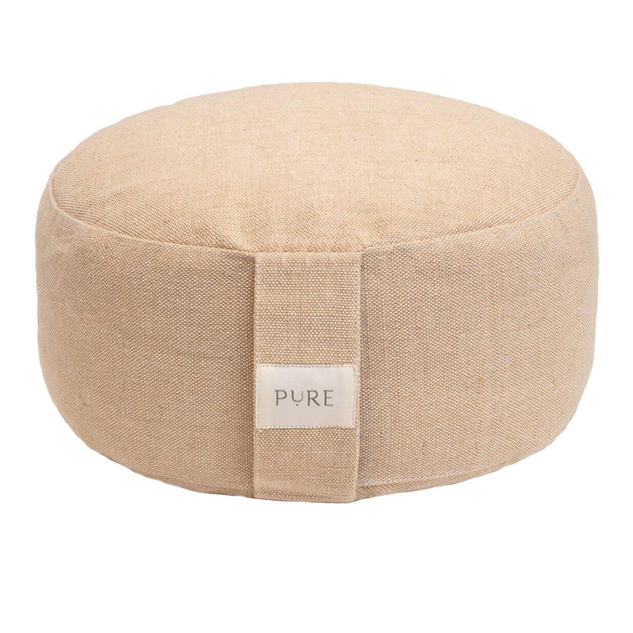 Meditatiekussen eco jute bruin rond 2.0 - Pure 4/4