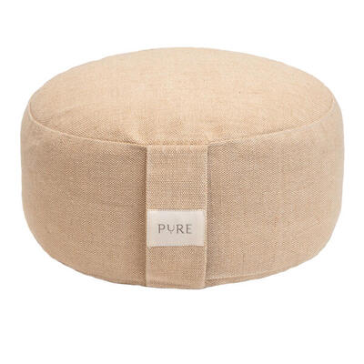 Meditatiekussen eco jute bruin rond 2.0 - pure