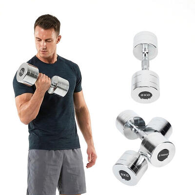 Verchroomde halters xtrexo 2x9 kg