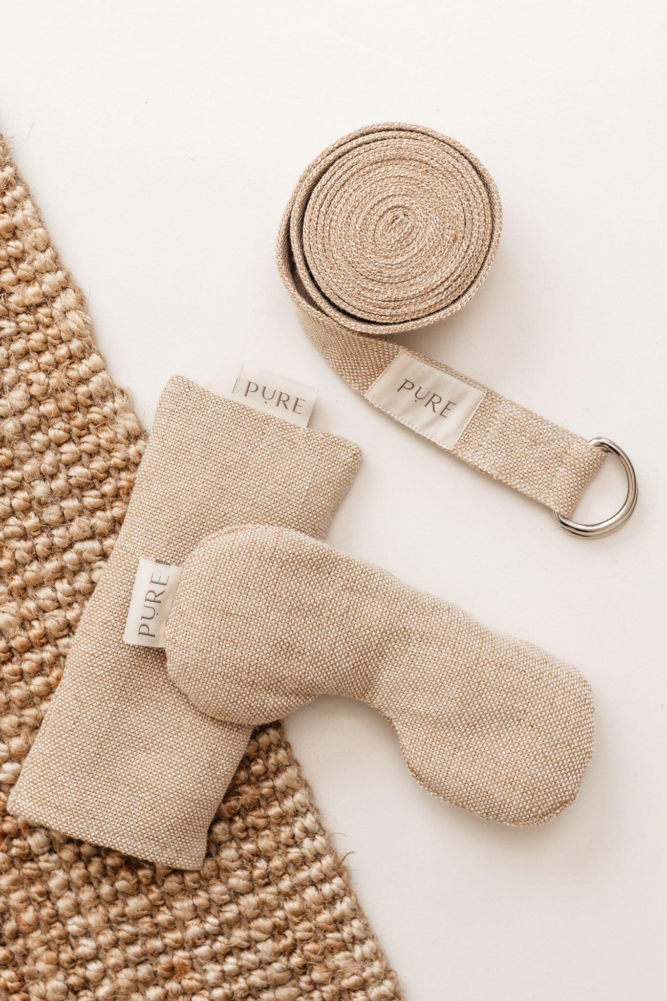 Oogkussen jute lavendel gevormd bruin eco - Pure 3/3