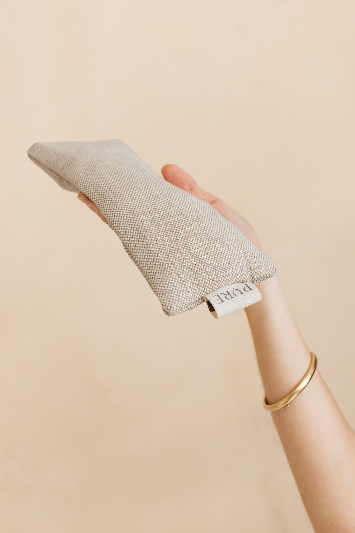 Oogkussen jute lavendel naturel eco - Pure 3/4