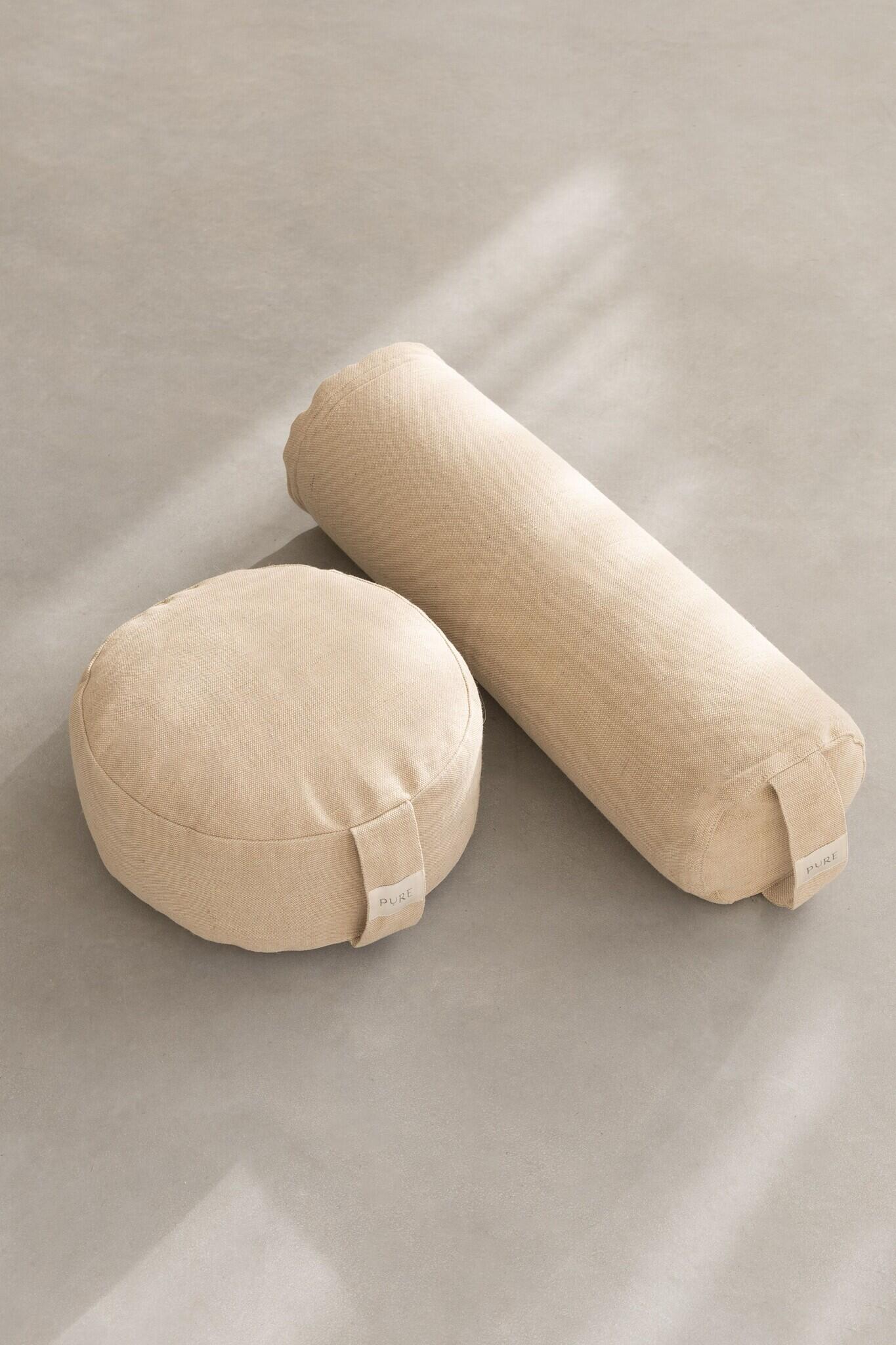 Bolster eco jute bruin rond - Pure 4/5