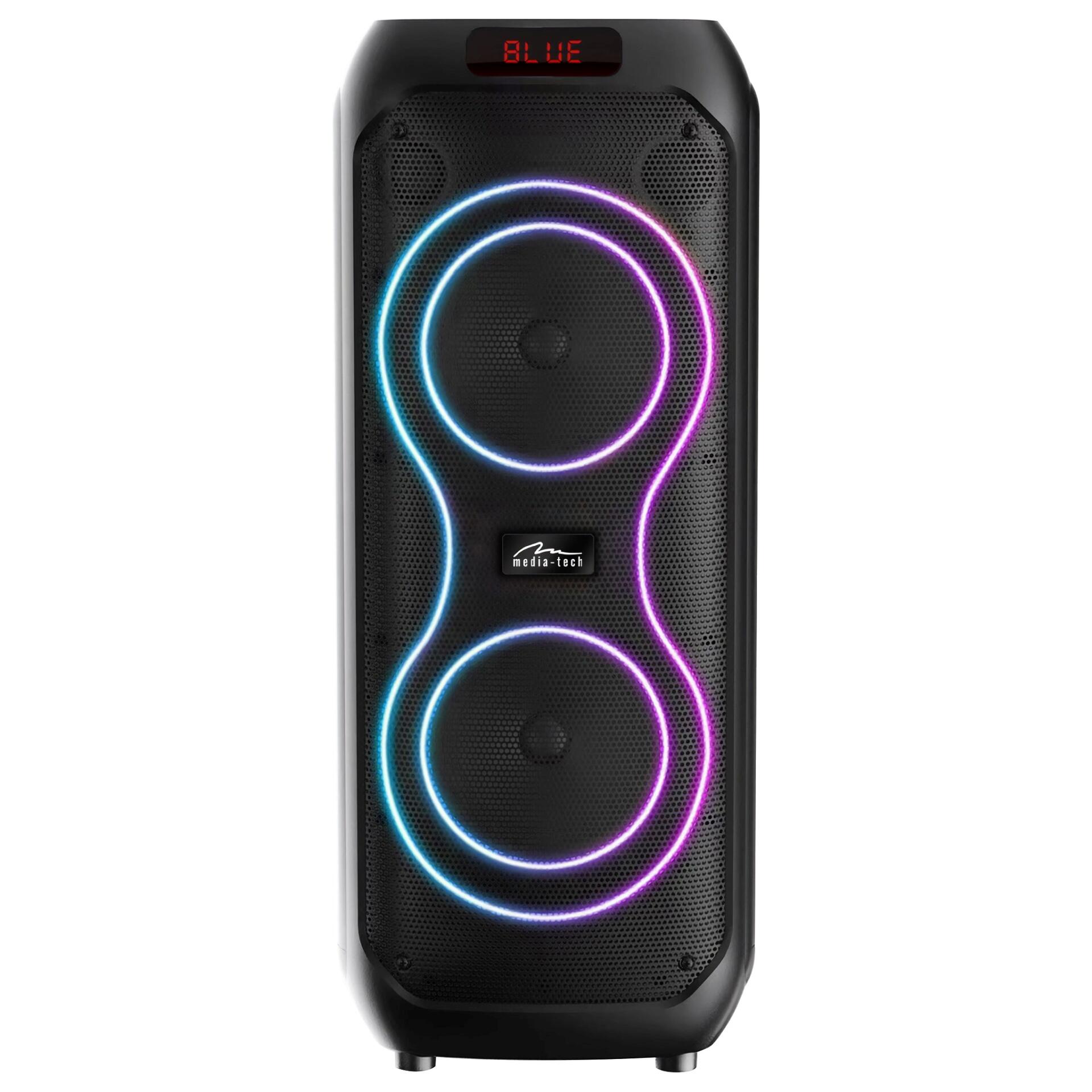 GŁOŚNIK PRZENOŚNY bluetooth Media-Tech karaoke power audio 120W equalizer 4/6