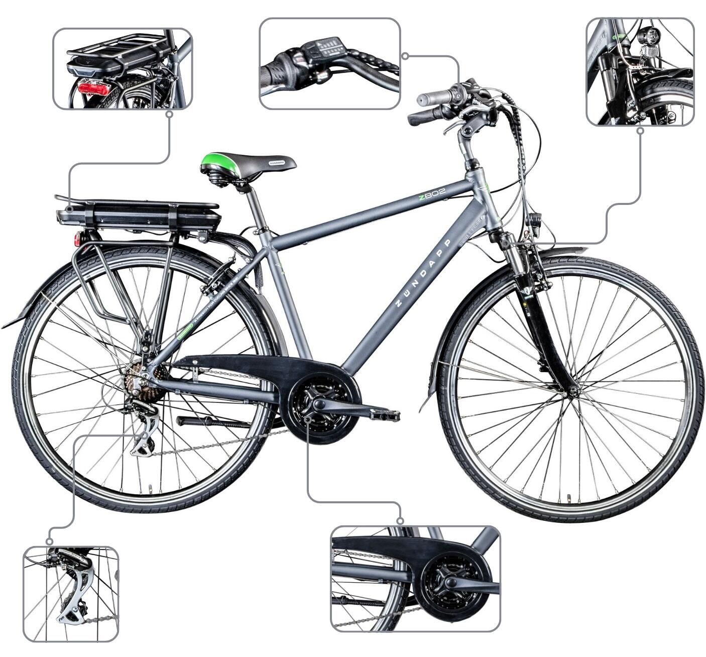 Rower Elektryczny Trekkingowy Zündapp Z802 Koła 28" 3/6
