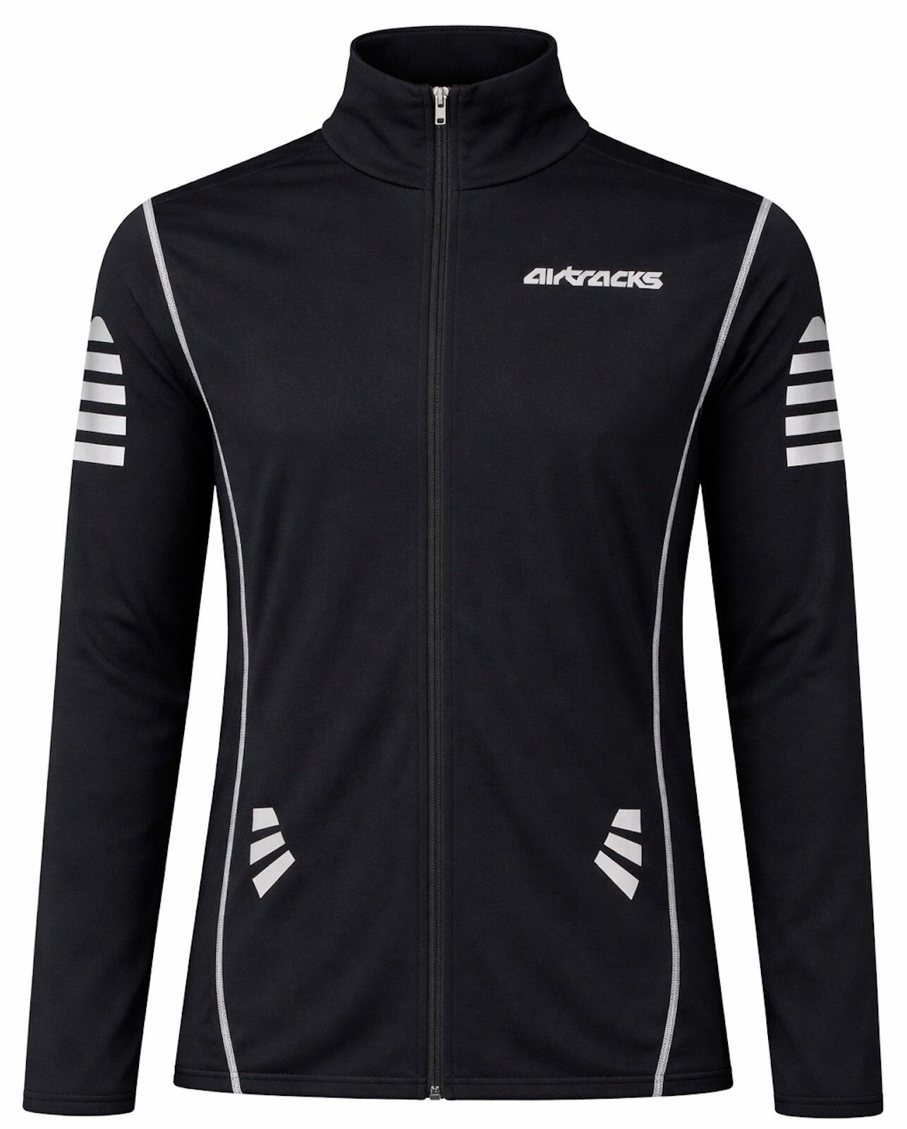Herren Winter Fahrradtrikot Langarm Pro Fleece Thermaltrikot Schwarz-Silber 4/4