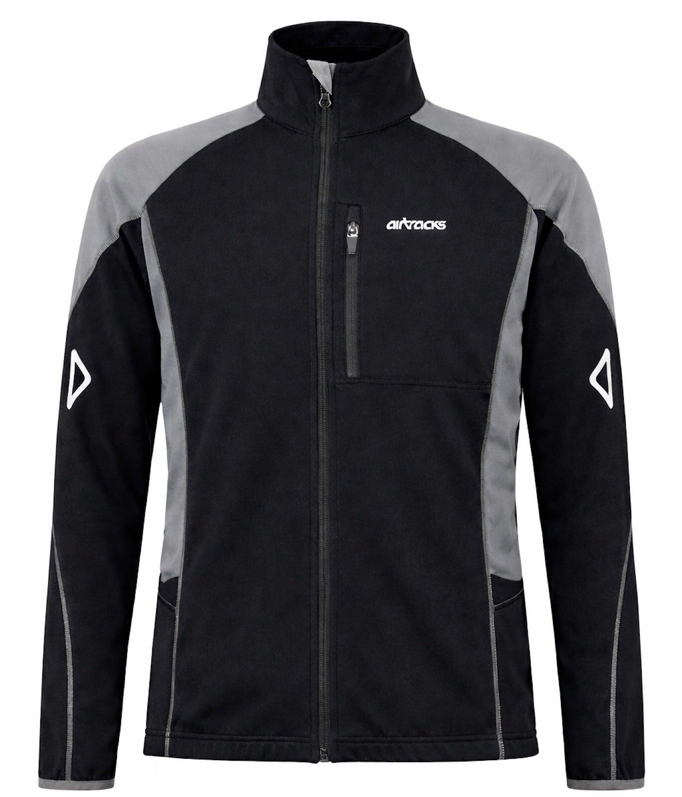 Herren Winter Thermalradtrikot Pro-T – Fahrradtrikot Langarm mit Fleece Schwarz 1/4