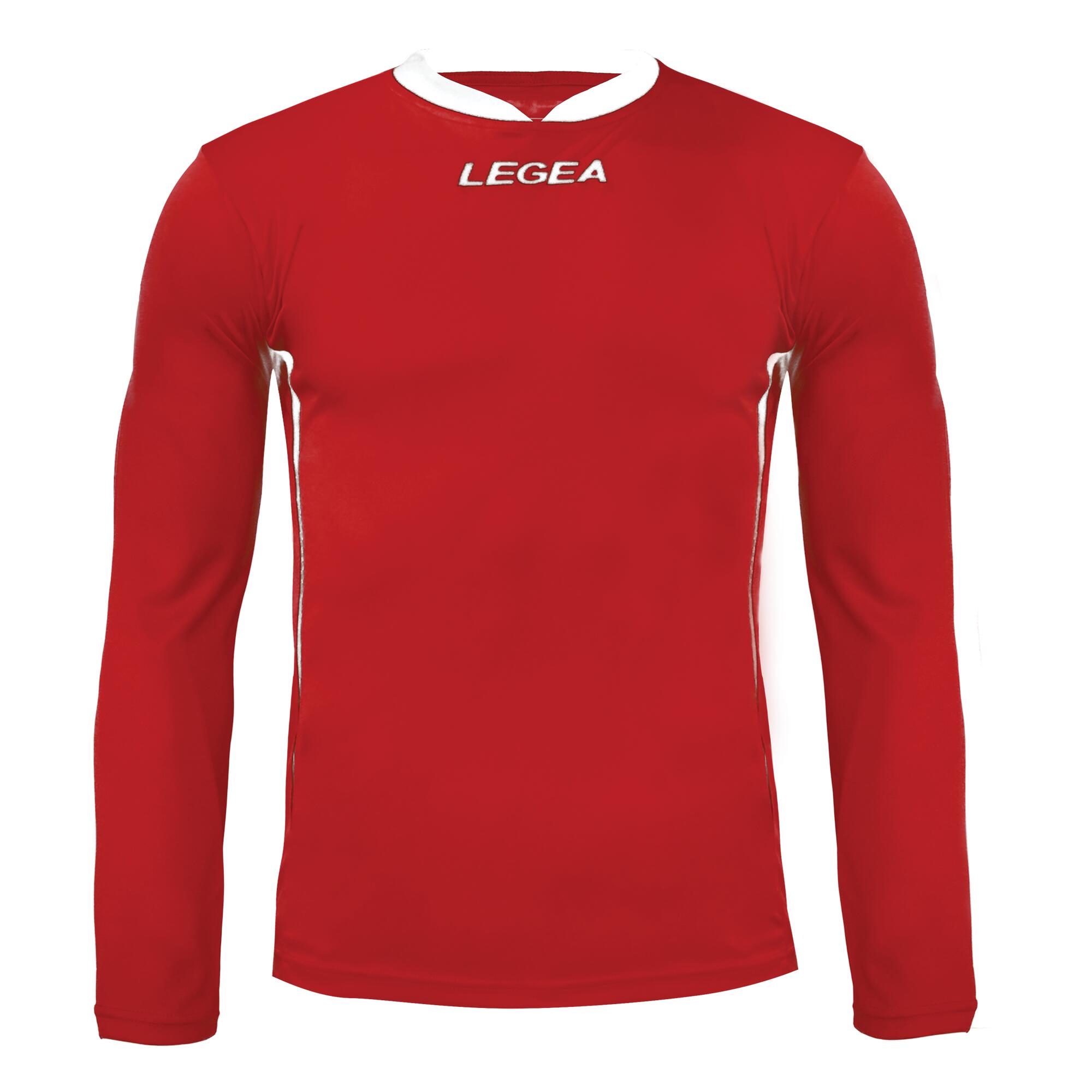 Barbati Running Maglia tehnica Dusseldorf ML maneci lungi respirabila rosie-alb