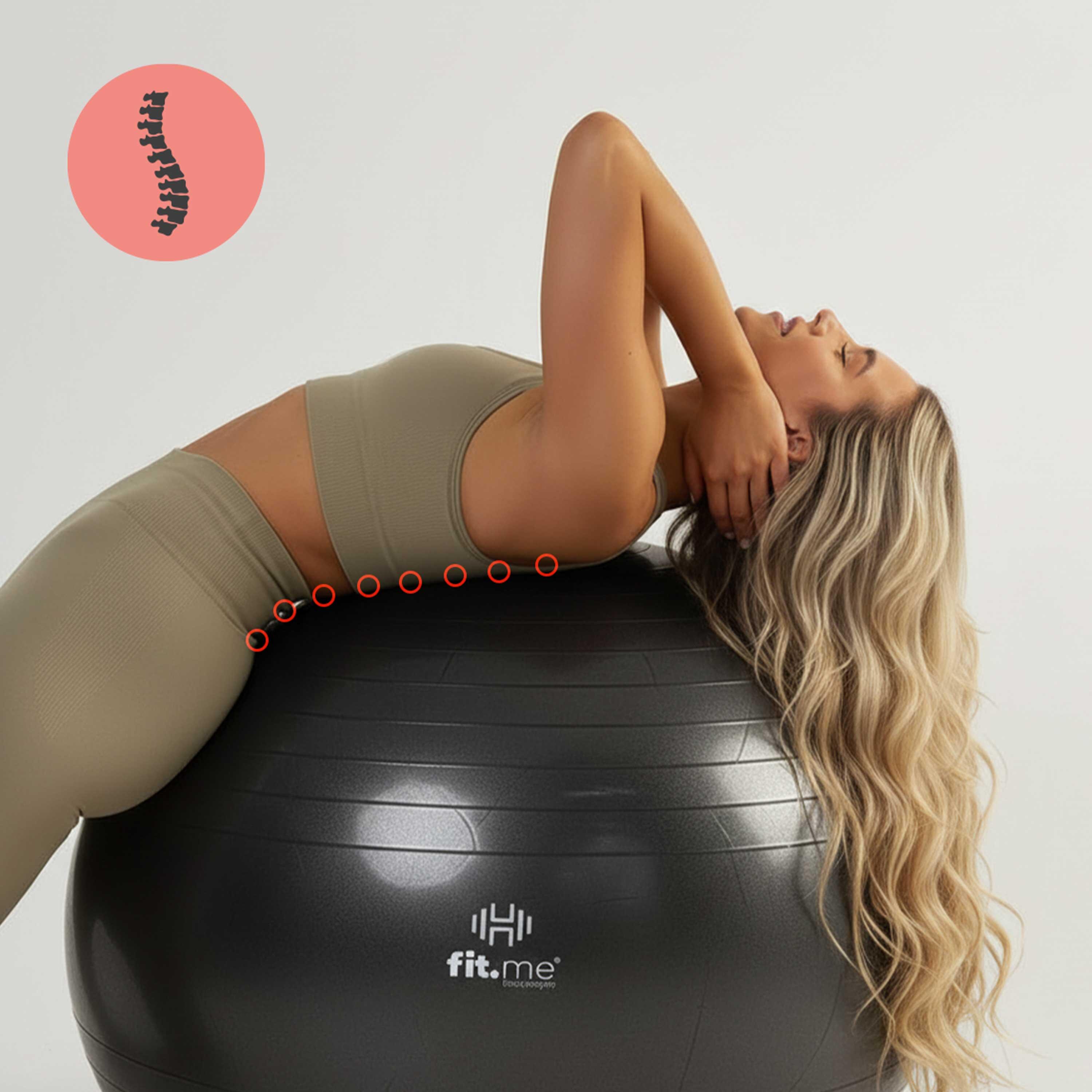 Piłka gimnastyczna fitness z pompką Fit.me 3/7
