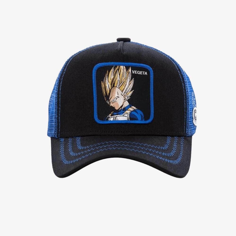 Casquette Dragon Ball Z Vegeta Noir filet Bleu 5/7