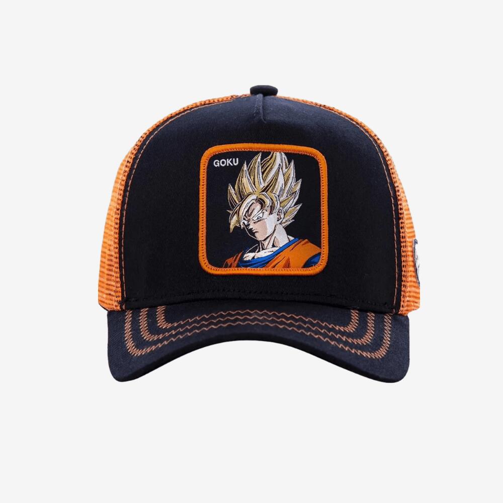 Casquette Dragon Ball Z Goku Saiyan Noir et Orange 5/7
