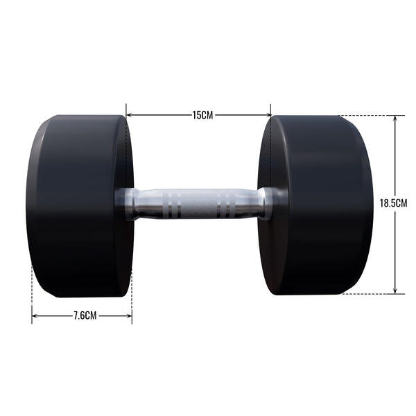 Mancuerna fija con recubrimiento de goma Gorilla Sports de 2,5kg a 40 kg 2/7