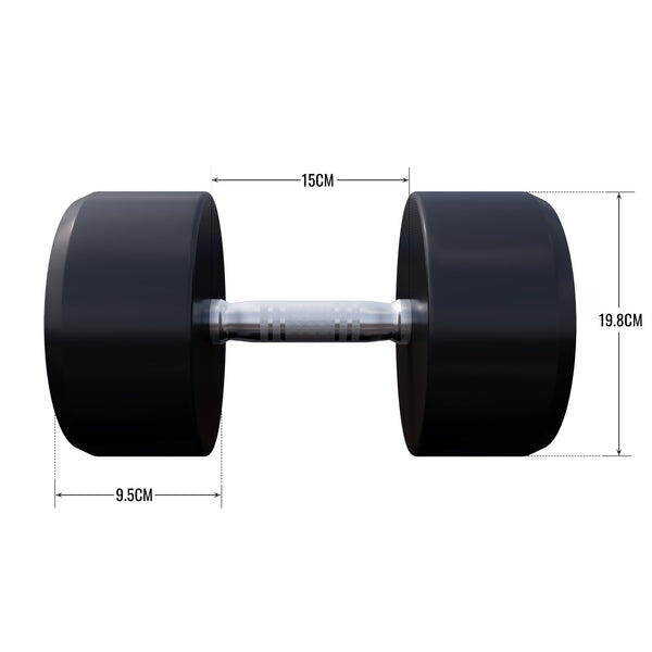 Mancuerna fija con recubrimiento de goma Gorilla Sports de 2,5kg a 40 kg 2/6